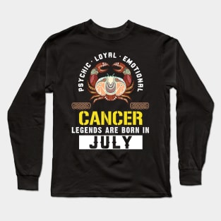 Zodiac Cancer: Born In July Long Sleeve T-Shirt